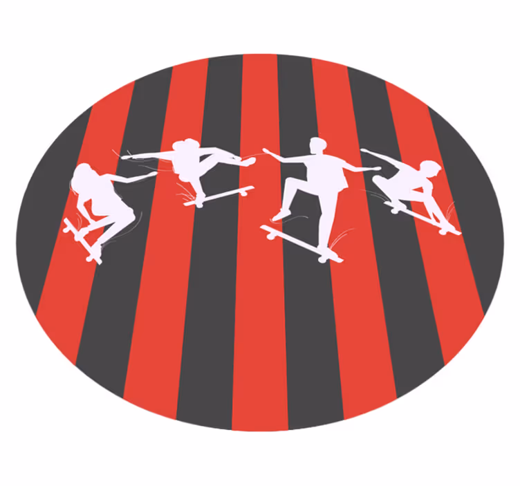 Jumping skaters ungdoms vinyl teppe - Tenstickers