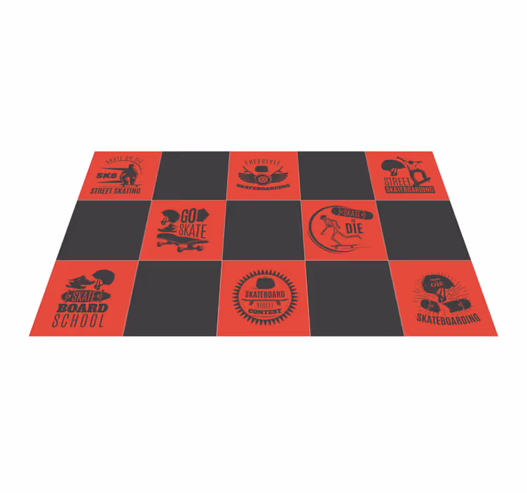 Skateboard-tema vinyl teppe spill - Tenstickers