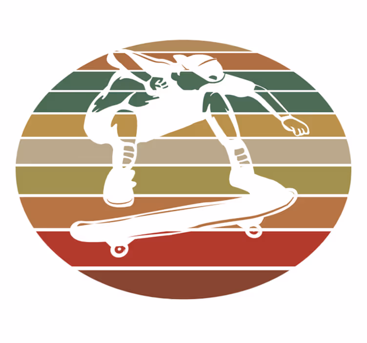 Hopping skateboard ungdoms vinylteppe - Tenstickers