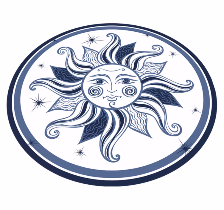Himmelsk solmønster vinyl teppe ungdom - Tenstickers