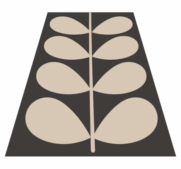 Mørkt orla kiely moderne vinylteppe - Tenstickers