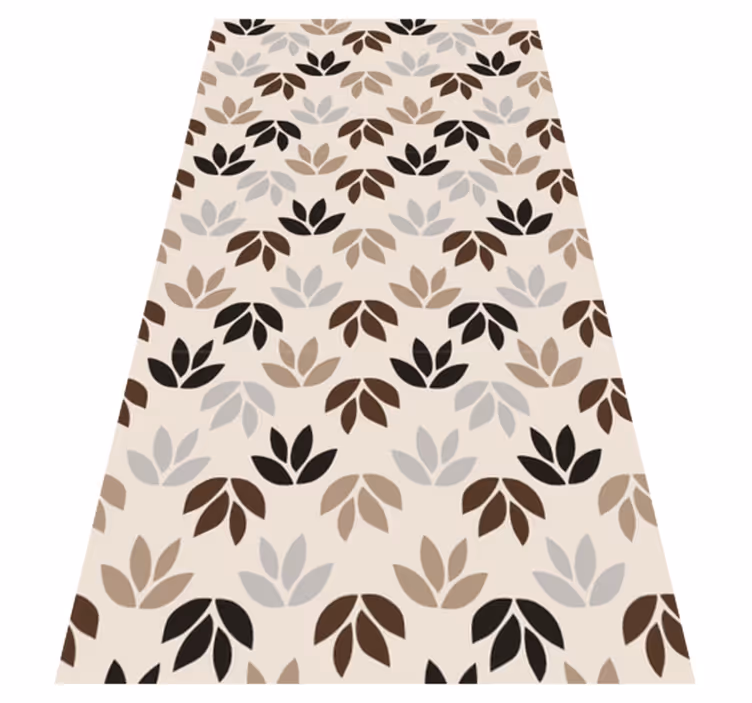 Brune bladgrener blomsterteppe - Tenstickers