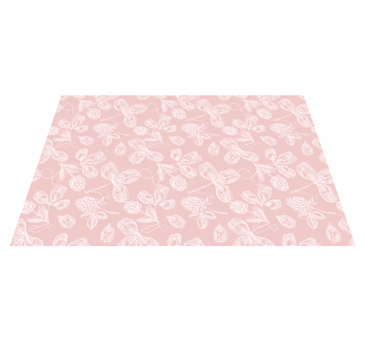 Botaniske skisser vinyl teppe blomster og planter - Tenstickers