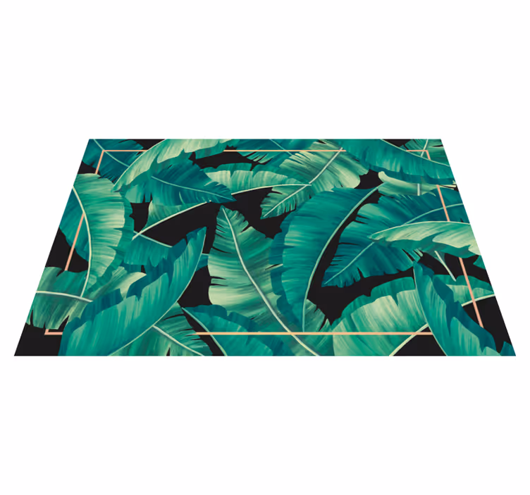 Tropiske bladmotiver vinyl teppe natur - Tenstickers
