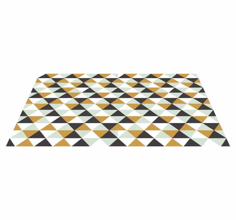 Trekantet mosaikkarrangement vinyl teppe geometrisk - Tenstickers