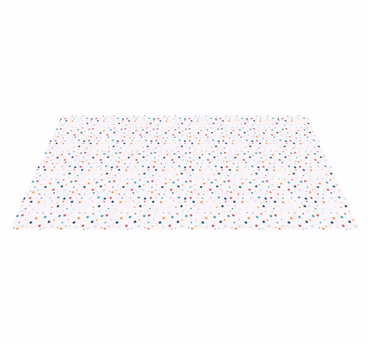 Polka dot moro vinyl teppe spedbarn - Tenstickers