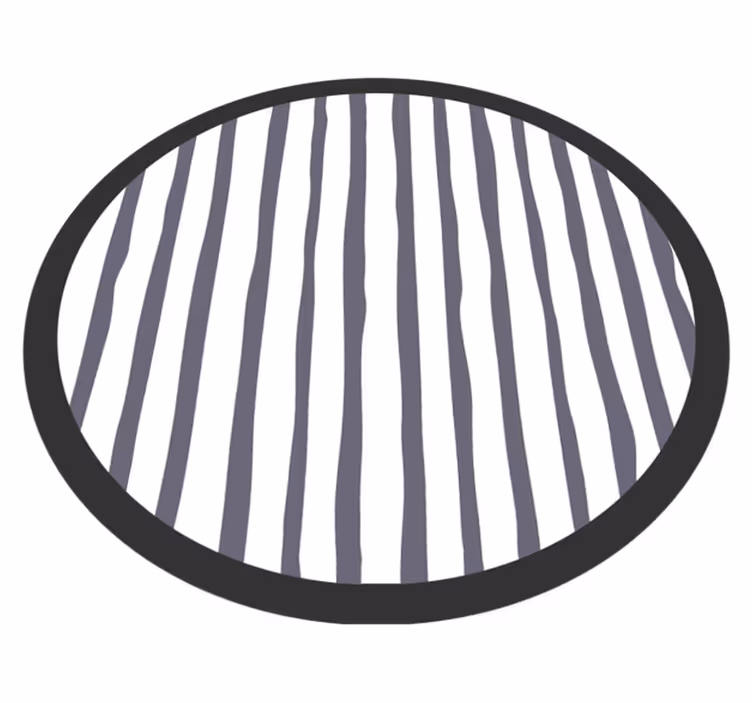 Stripete ovalt motiv Vinyl teppe striper - Tenstickers