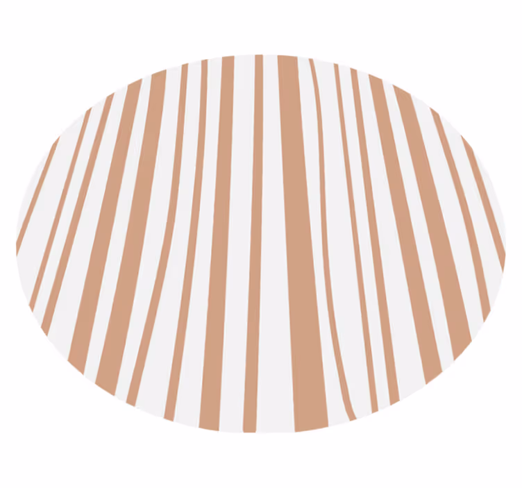 Myk stripete eleganse vinyl teppe rund - Tenstickers