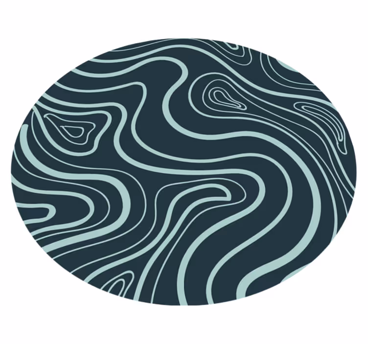 Mørk grønn virvel nordisk vinylteppe - Tenstickers