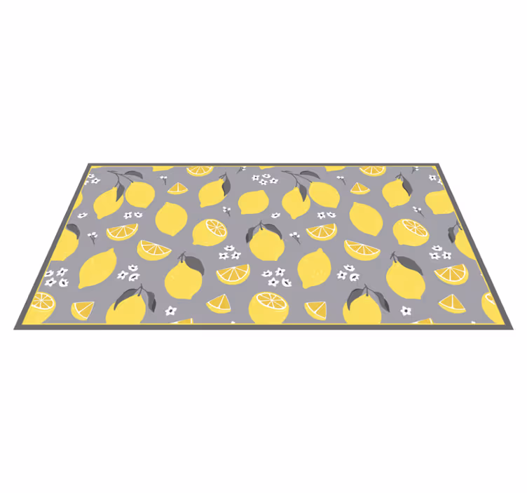 Tropisk sitron tekstur vinylteppe - Tenstickers