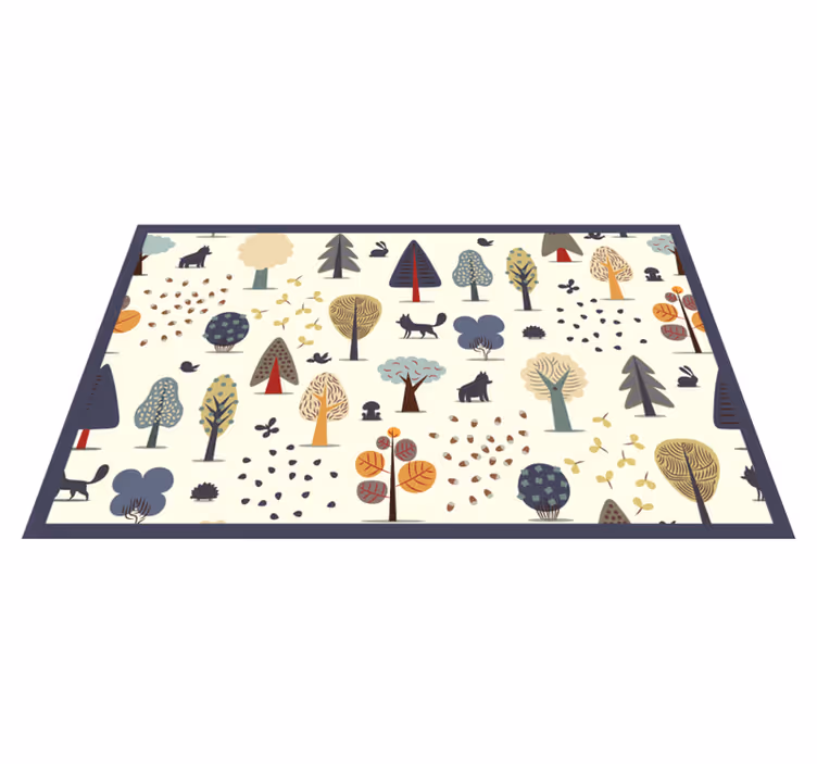 Inspirert av nordisk natur vinyl teppe spedbarn - Tenstickers