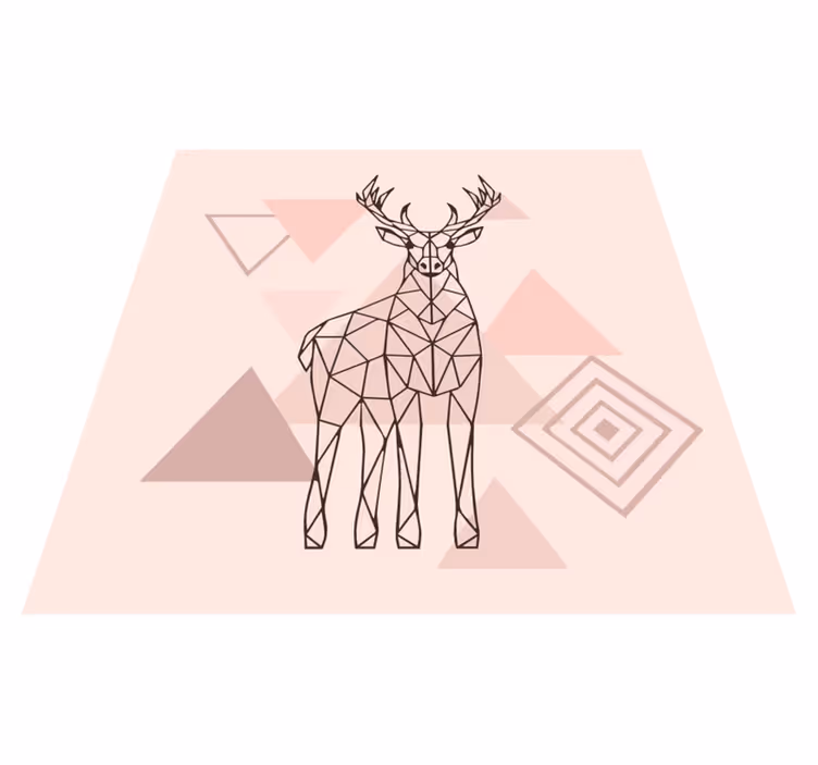 Skandinavisk polygonal reinvinteppe - Tenstickers