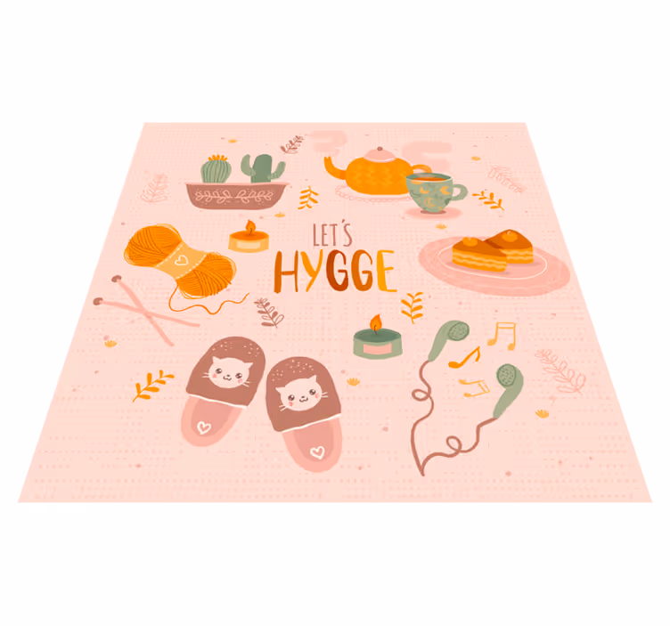 La oss hygge koselig design vinyl teppe ungdom - Tenstickers