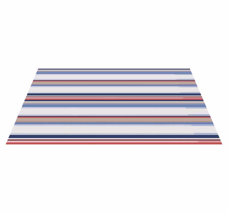 Moderne blå nyanser Vinyl teppe striper - Tenstickers