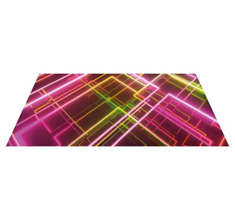 Neon linjekunst vinyl teppe moderne - Tenstickers