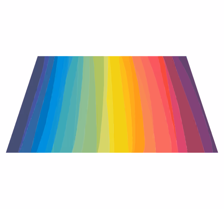 Fargerike gradientstriper Vinyl teppe striper - Tenstickers