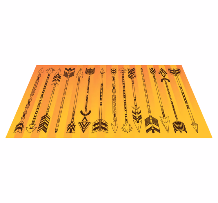 Tribal pil mønster vinyl teppe etnisk - Tenstickers