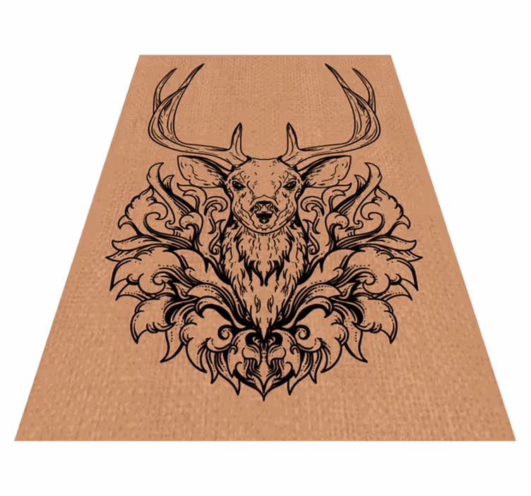 Stilig hjortedesign vinyl teppe dyr - Tenstickers
