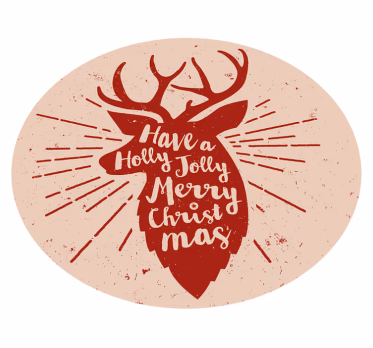 Julemotiv av reinsdyr Jul vinyl teppe - Tenstickers