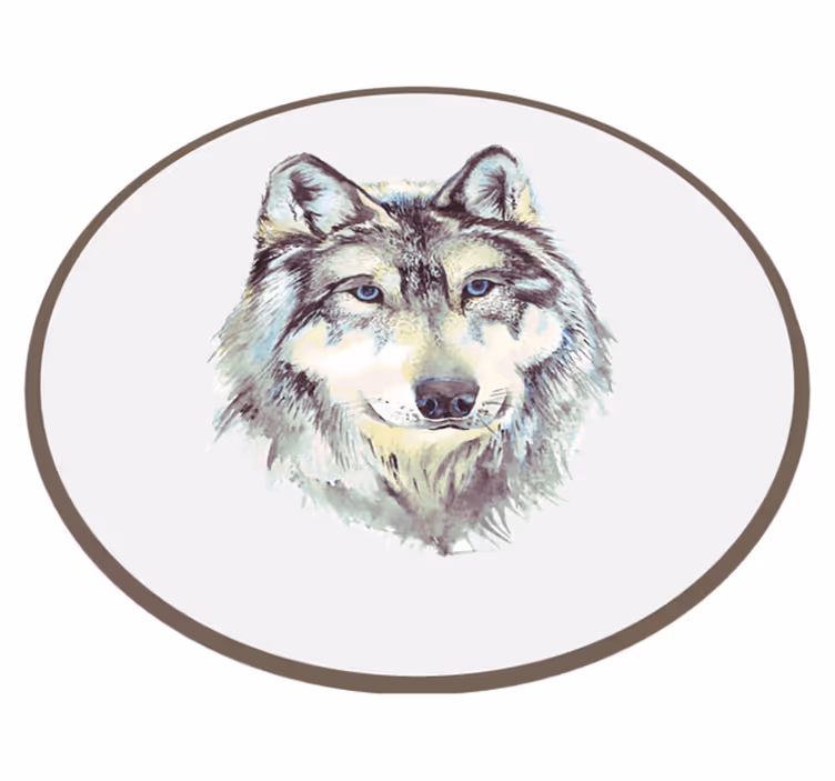 Ulvillustrasjon vinyl teppe dyr - Tenstickers