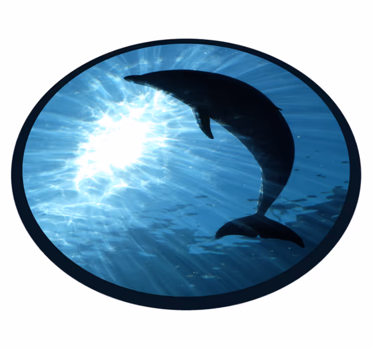 Delfin plasker opp vinyl teppe dyr - Tenstickers