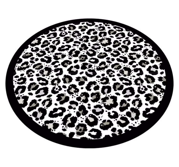 Vinyl teppe dyreavtrykk leopardmønster rund - Tenstickers