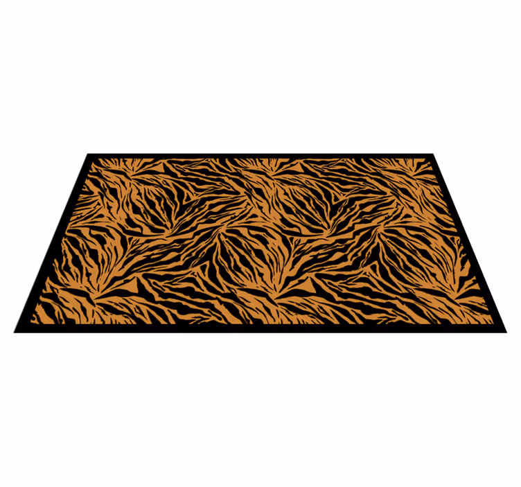 Dristige tigerstriper vinyl teppe dyreavtrykk - Tenstickers