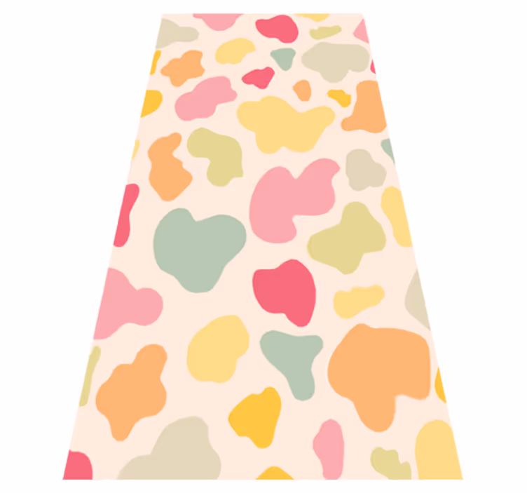 Regnbue ku trykk animal print vinylteppe - Tenstickers