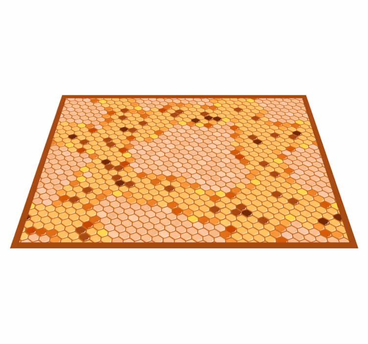 Honeycomb sekskantdesign vinyl teppe kjøkken - Tenstickers