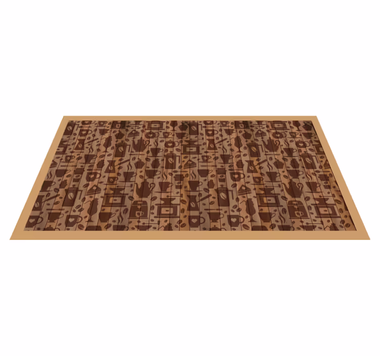 Kaffekopper vinyl teppe kjøkken - Tenstickers
