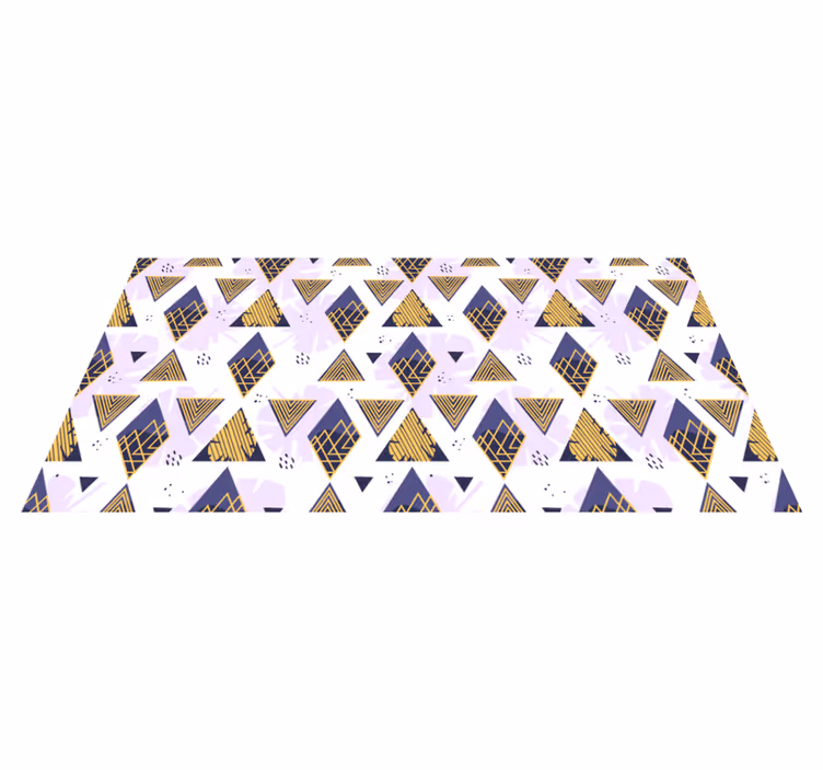 Trekantet marmormotiv vinyl teppe geometrisk - Tenstickers