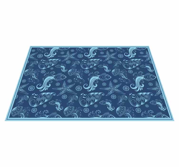 Undervannsmotiv vinyl teppe natur - Tenstickers