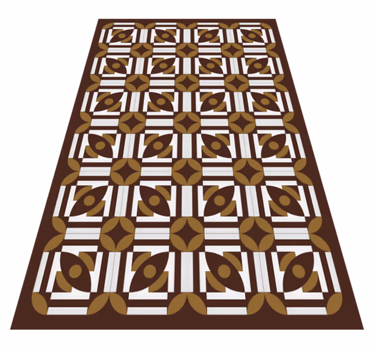 Geometrisk arrangement vinyl teppe hydraulisk - Tenstickers