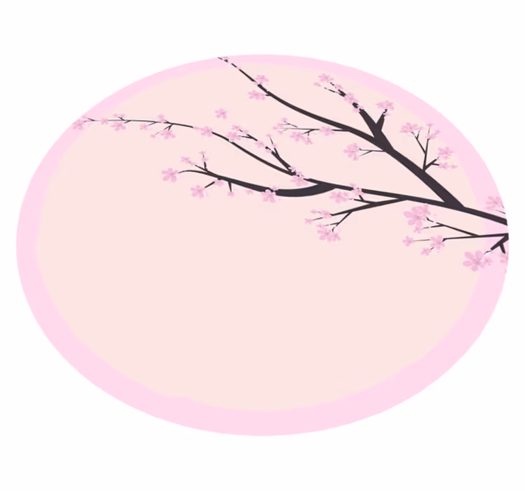 Japansk blomstrende tre kjøkkengulvfliser - Tenstickers