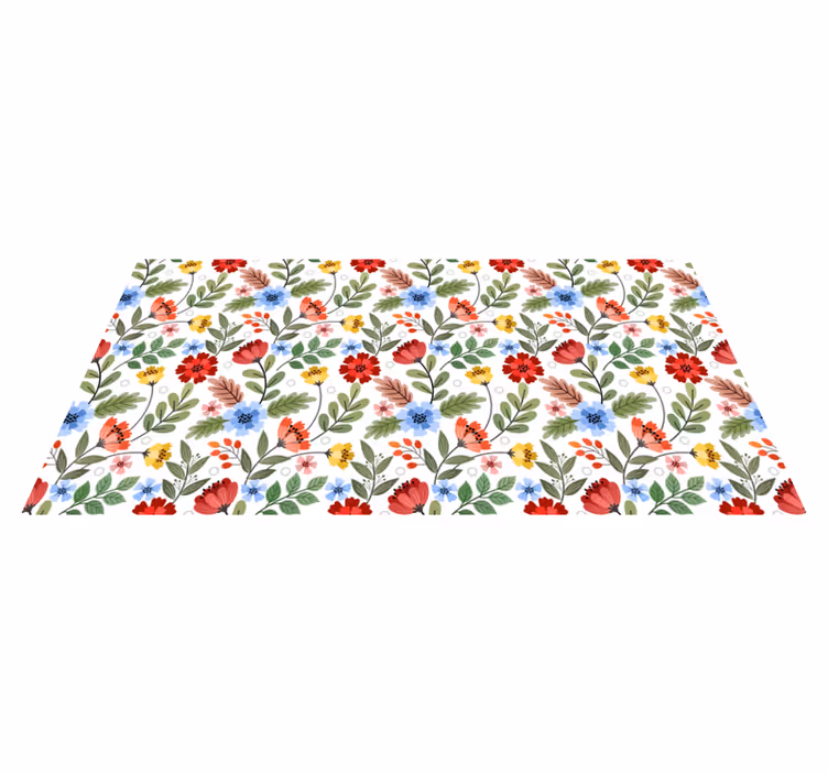 Vintage blomsterbukett kjøkkengulvfliser - Tenstickers