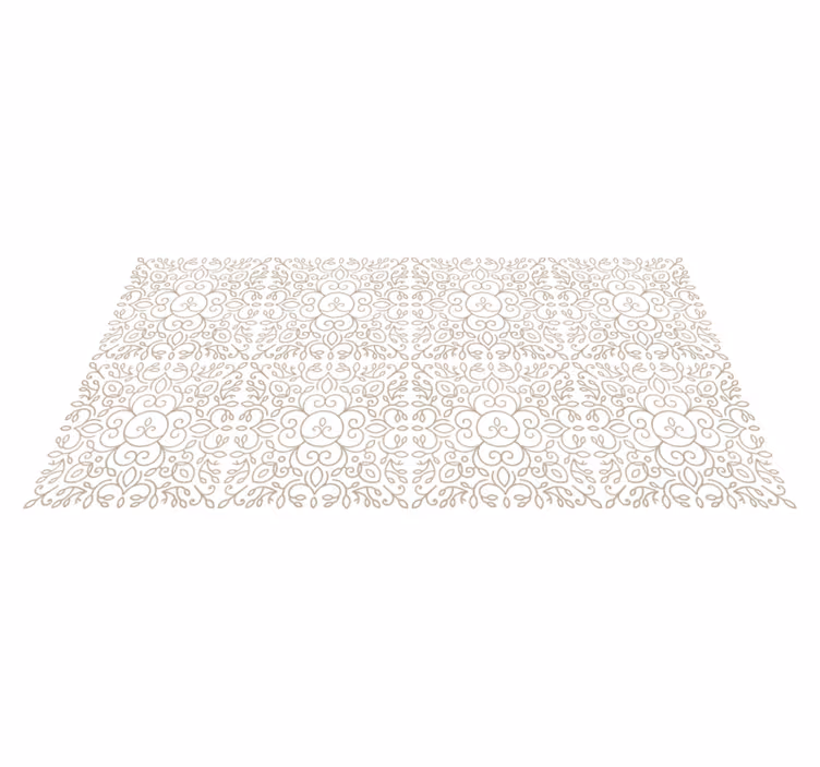Blomsterkonturkonsept Vinyl teppe flere barn - Tenstickers
