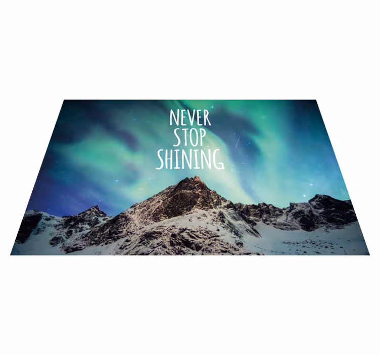 Aldri slutte å skinne personlig vinylmatte - Tenstickers
