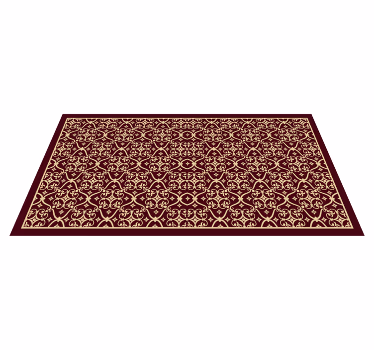 Elegant vintagemønster vinyl teppe vintage - Tenstickers