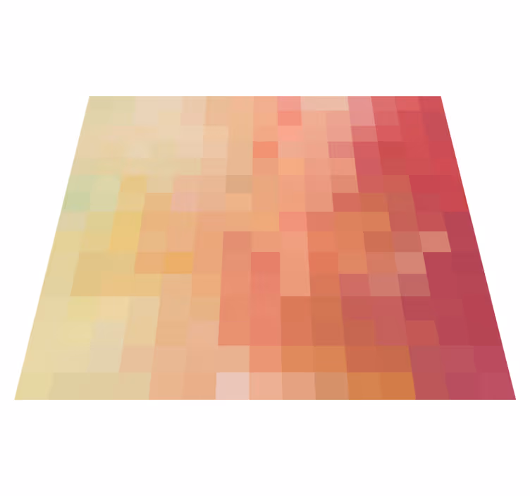 Flerfarget firkant mosaikk vinyl teppe - Tenstickers