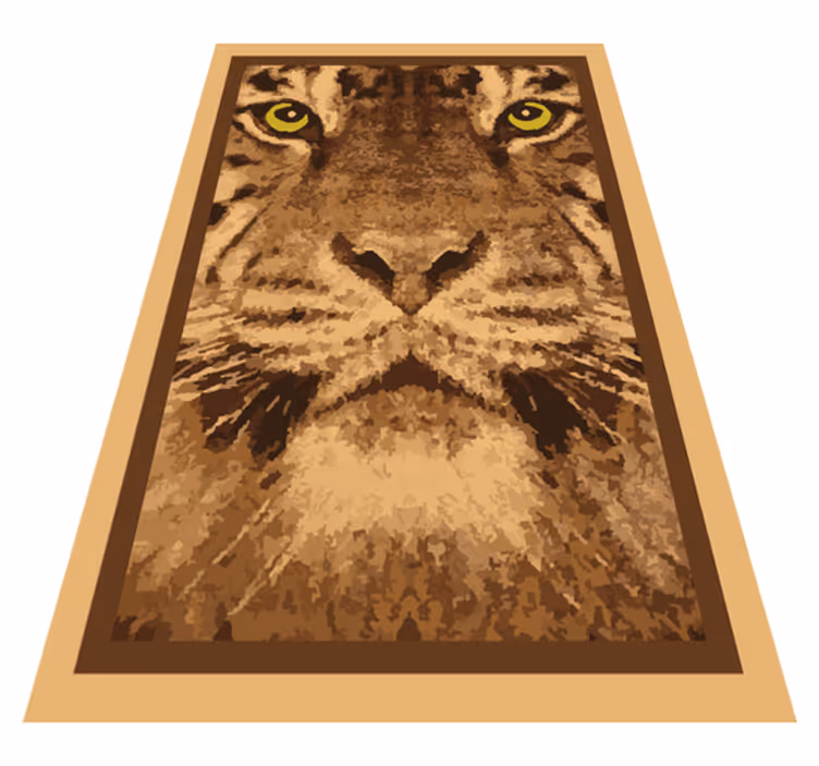 Tiger ansikt kult dyreteppe - Tenstickers