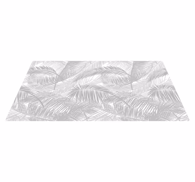 Tropisk gråblad natur vinyl teppe - Tenstickers