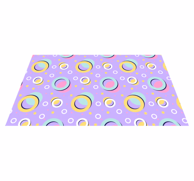 Fargerike sirkler barn vinyl teppe - Tenstickers