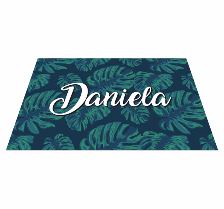 Blader design med navnet blomsterteppe - Tenstickers