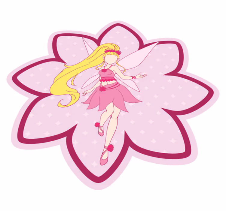 Feblomsttrykk vinyl teppe spedbarn - Tenstickers