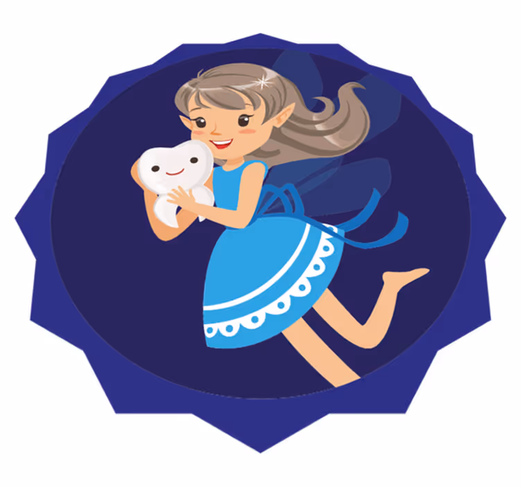Tannfe klemmer tann barn vinyl teppe - Tenstickers