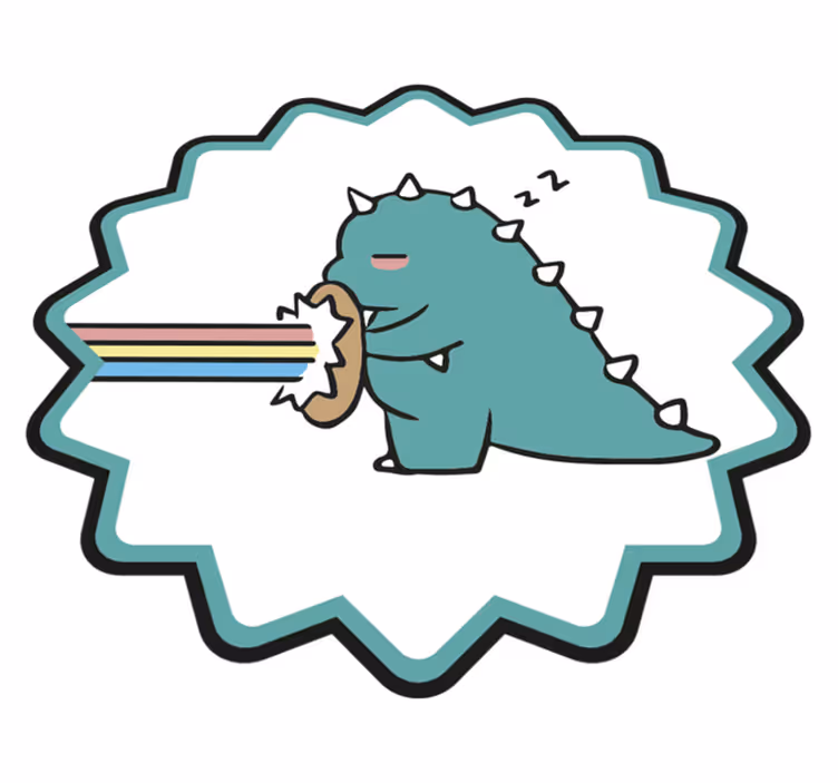 Dinosaur regnbue pust Vinyl teppe flere barn - Tenstickers