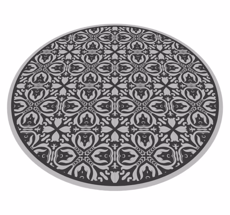 Geometriske blomstermotiver vinyl teppe tekstur - Tenstickers