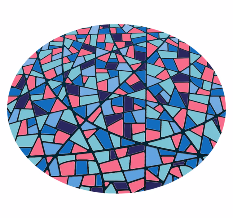 Farget glass mosaikk vinyl teppe - Tenstickers