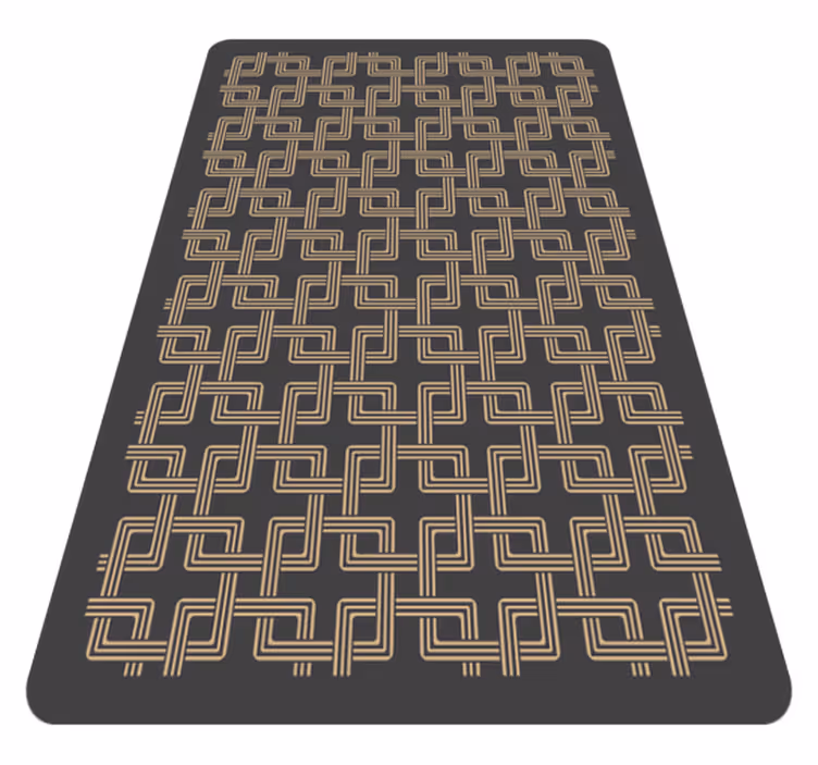 Elegante linjemønstre vinyl teppe mosaikk - Tenstickers