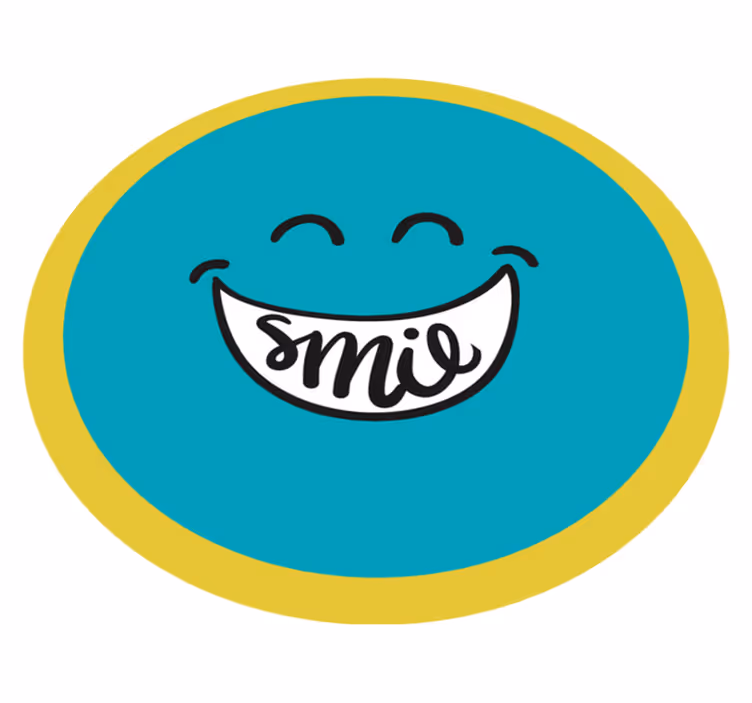 Motiverende smil sitat tilpasset vinyl teppe - Tenstickers
